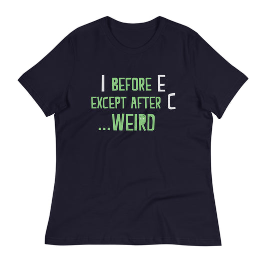 I Before E Except After C Women's Signature Tee