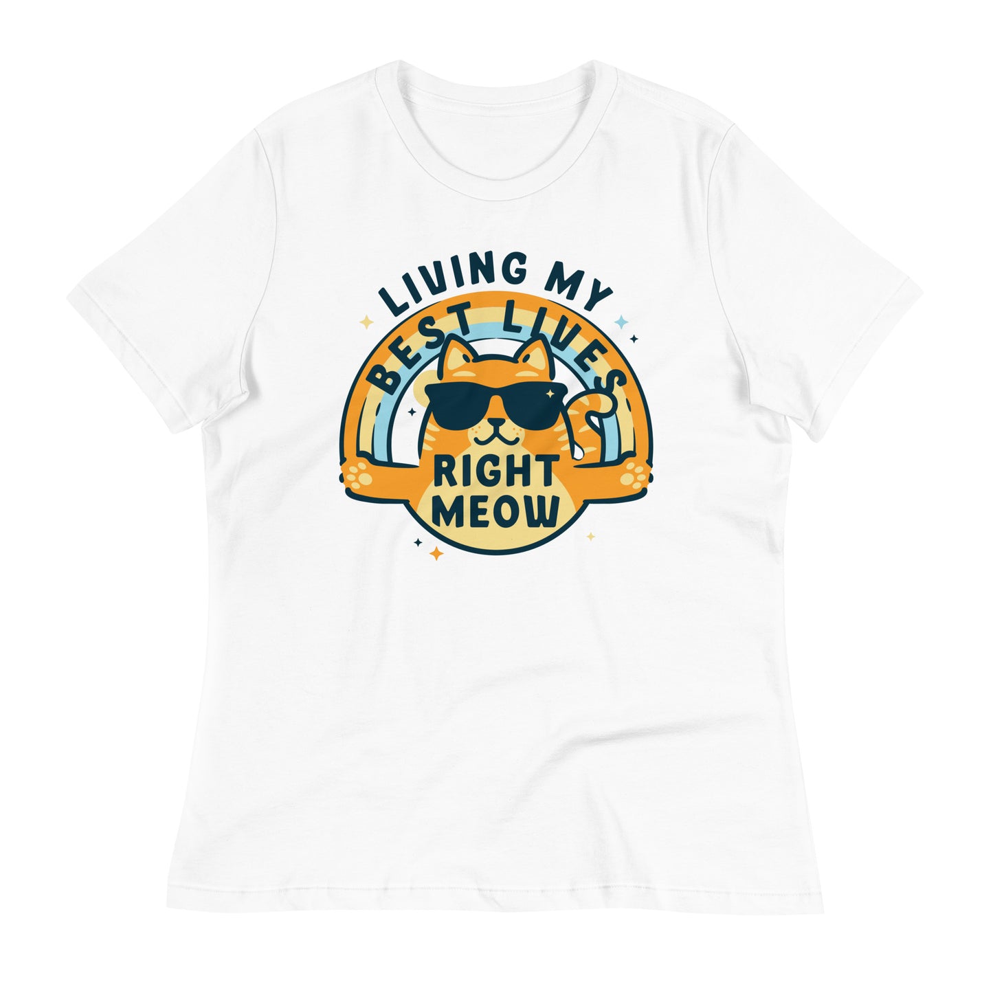 Living My Best Lives Right Meow Women's Signature Tee
