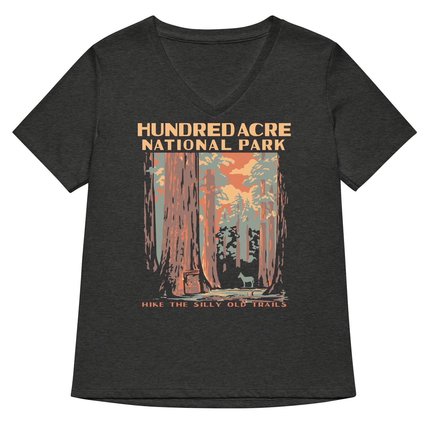 Hundred Acre National Park Women's V-Neck Tee