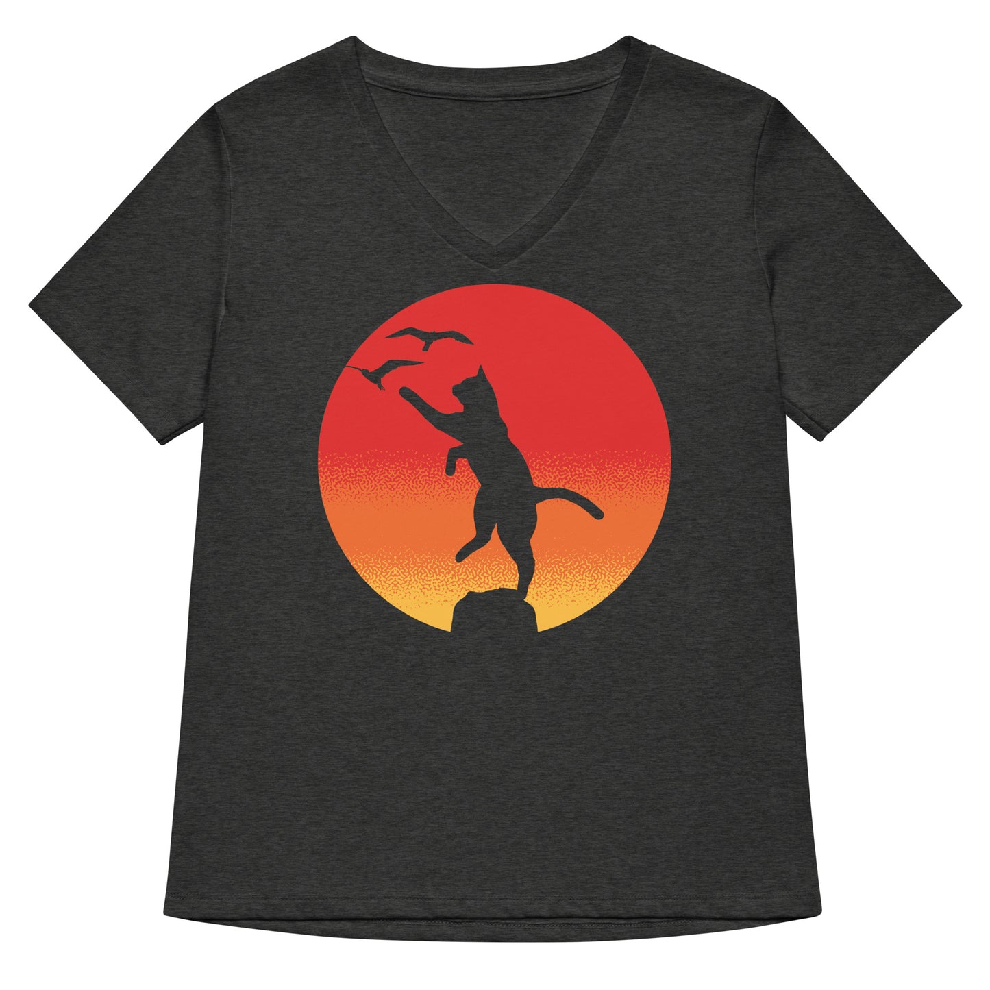 The Karate Cat Women's V-Neck Tee