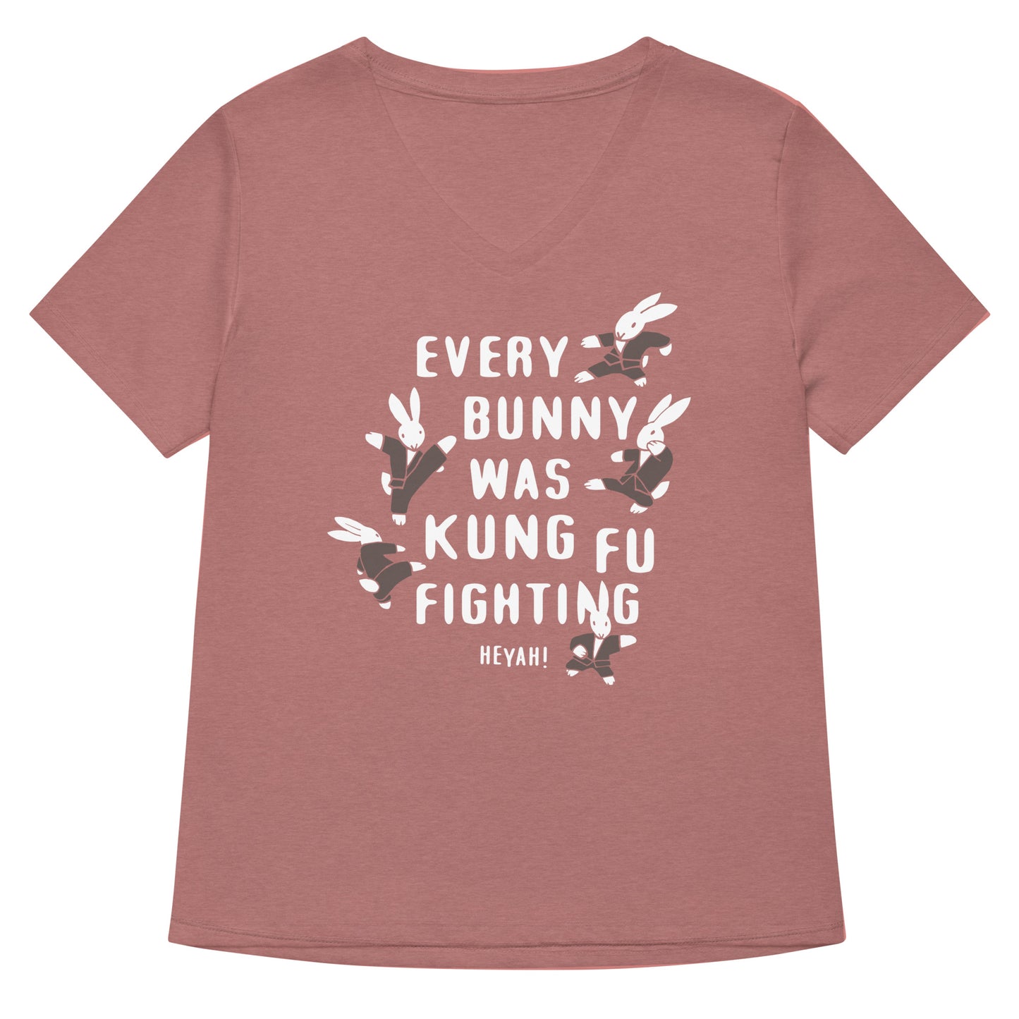 Every Bunny Was Kung Fu Fighting Women's V-Neck Tee