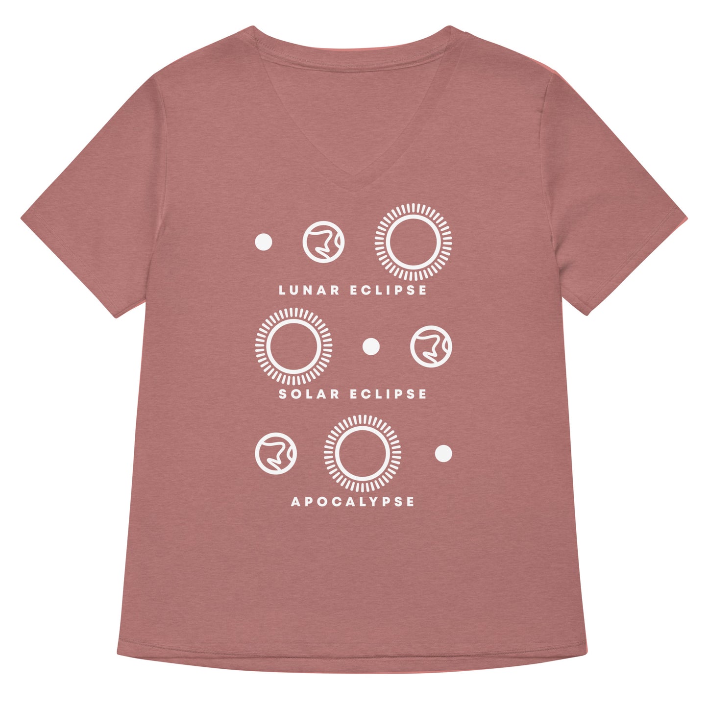 Lunar Eclipse Solar Eclipse Apocalypse Women's V-Neck Tee