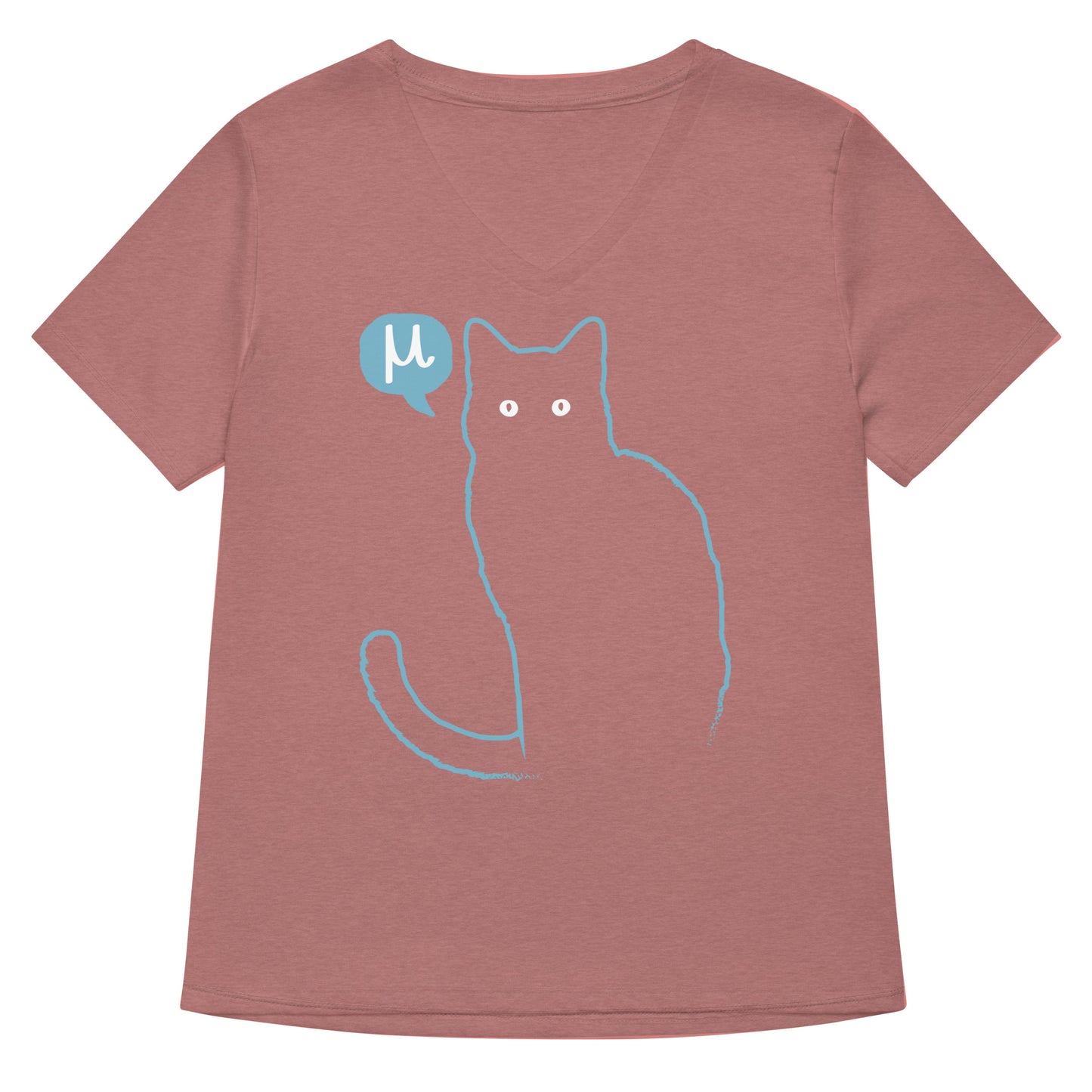 Mu Cat Women's V-Neck Tee