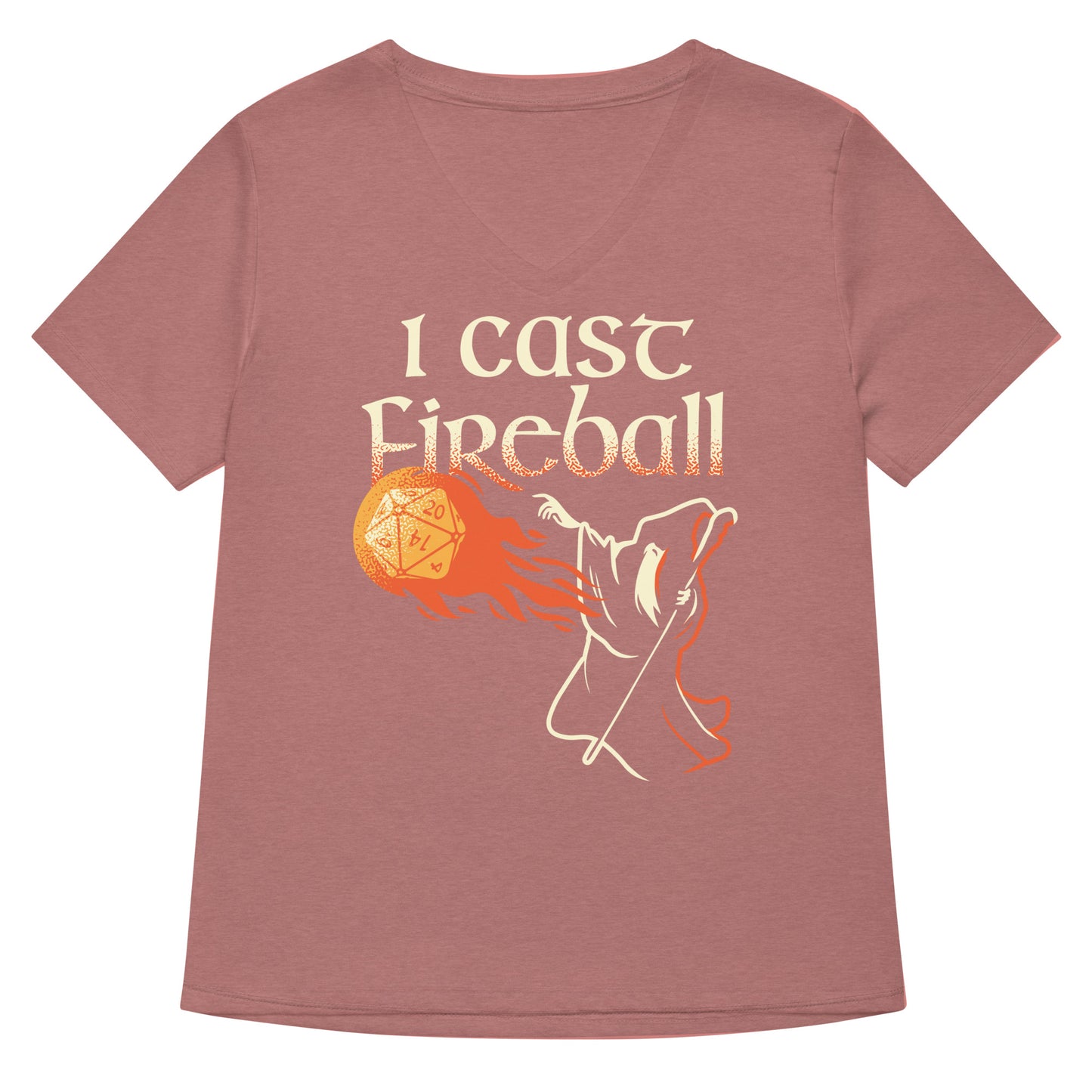 I Cast Fireball Women's V-Neck Tee