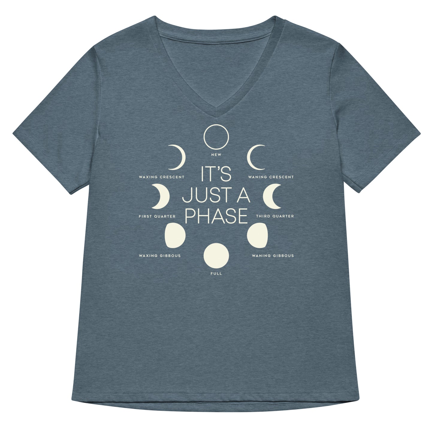 It's Just A Phase Women's V-Neck Tee