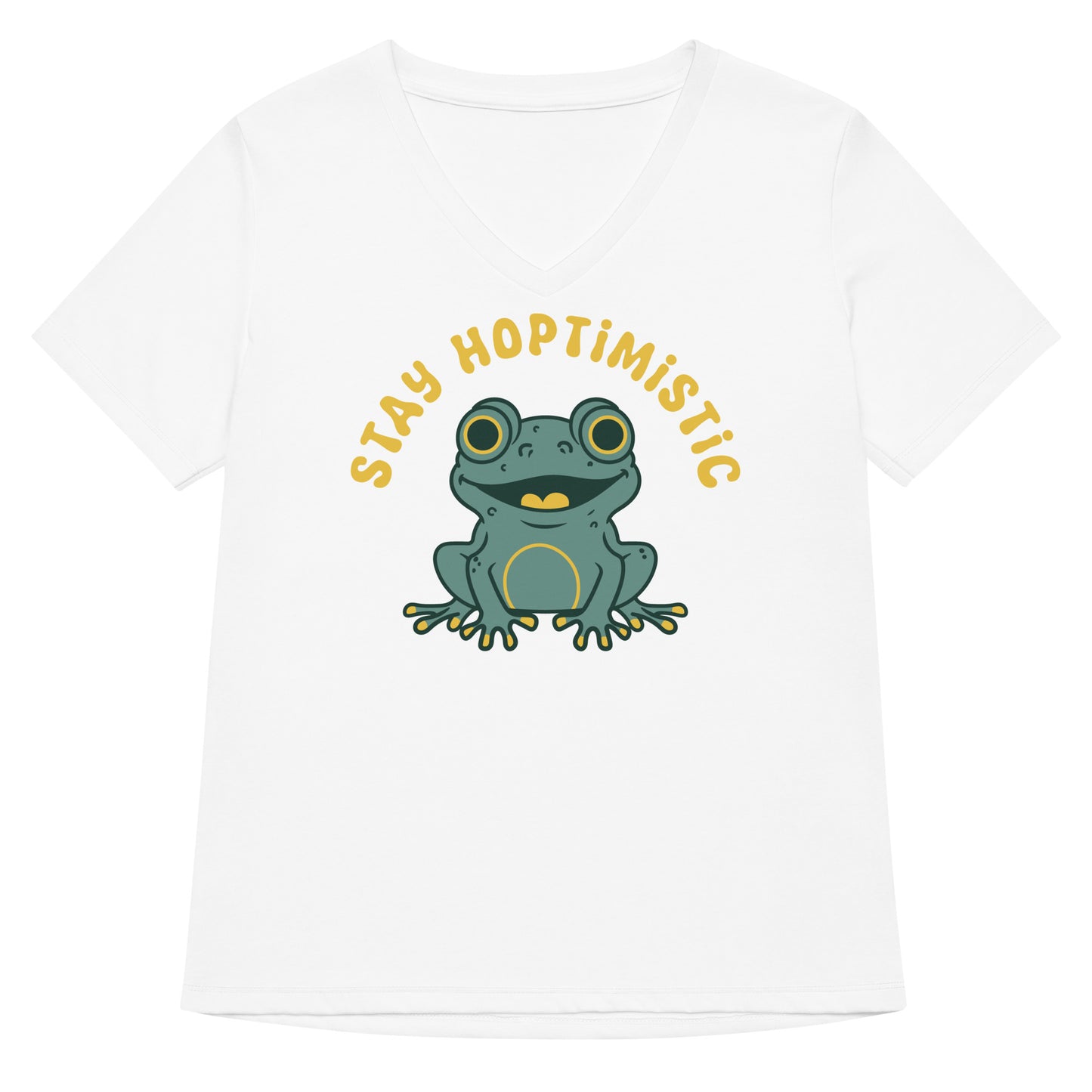 Stay Hoptimistic Women's V-Neck Tee