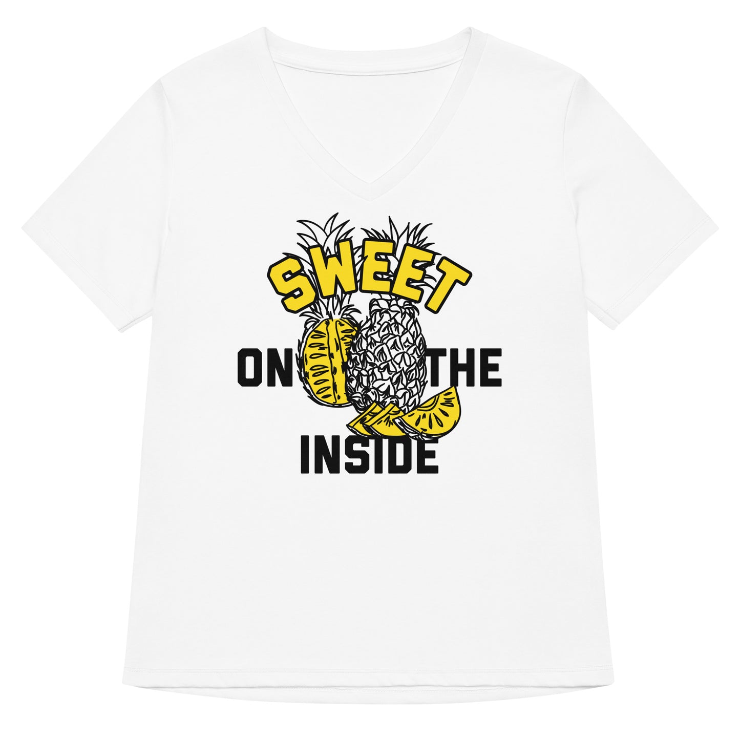 Sweet On The Inside Women's V-Neck Tee