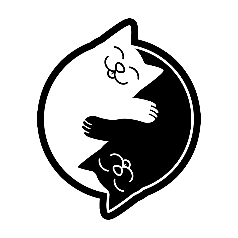 Yin Yang Cats Sticker