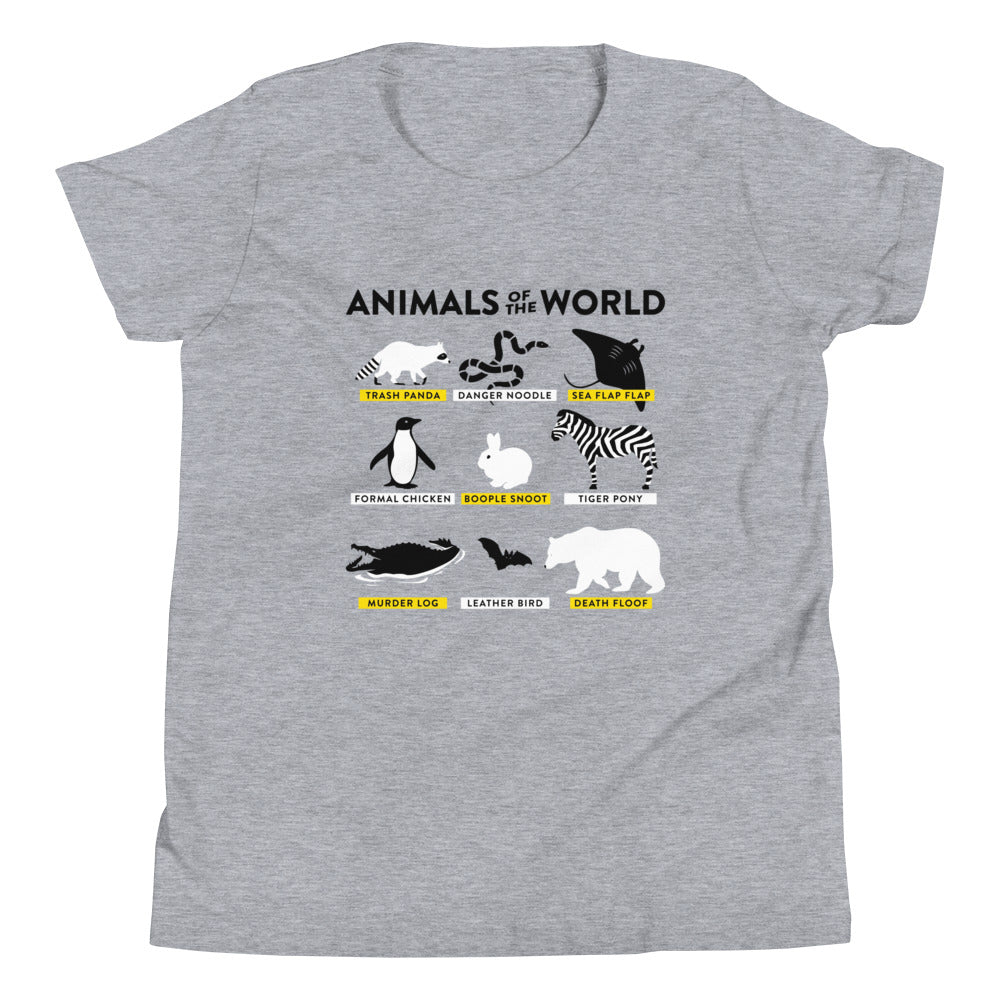 Animals Of The World Kid's Youth Tee