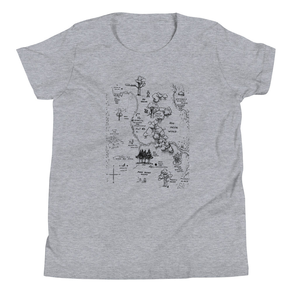 100 Acre Map Kid's Youth Tee