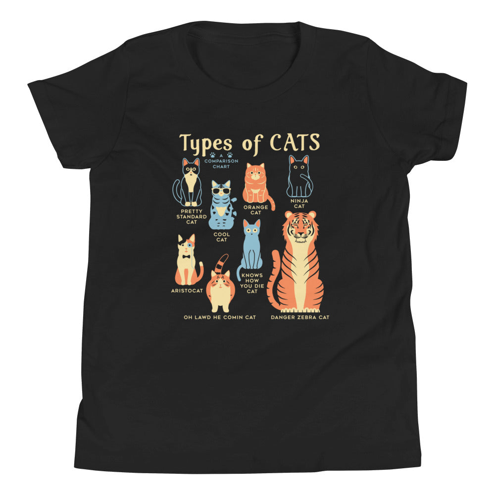 Types Of Cats Kid's Youth Tee