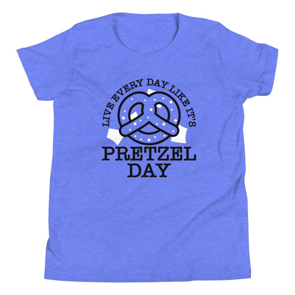 Live Every Day Like It's Pretzel Day Kid's Youth Tee