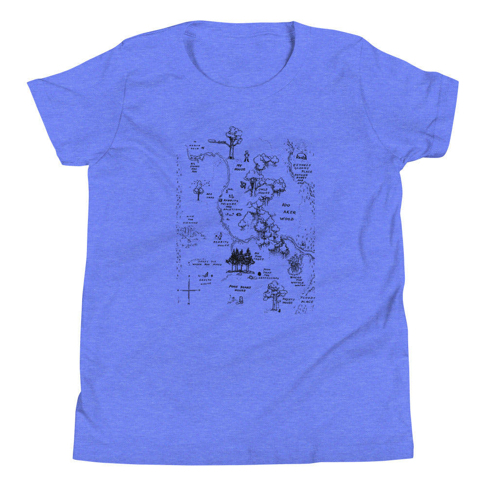 100 Acre Map Kid's Youth Tee