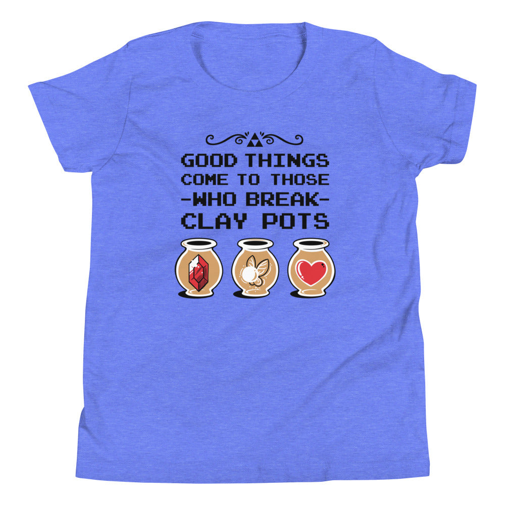 Good Things Come To Those Who Break Clay Pots Kid's Youth Tee