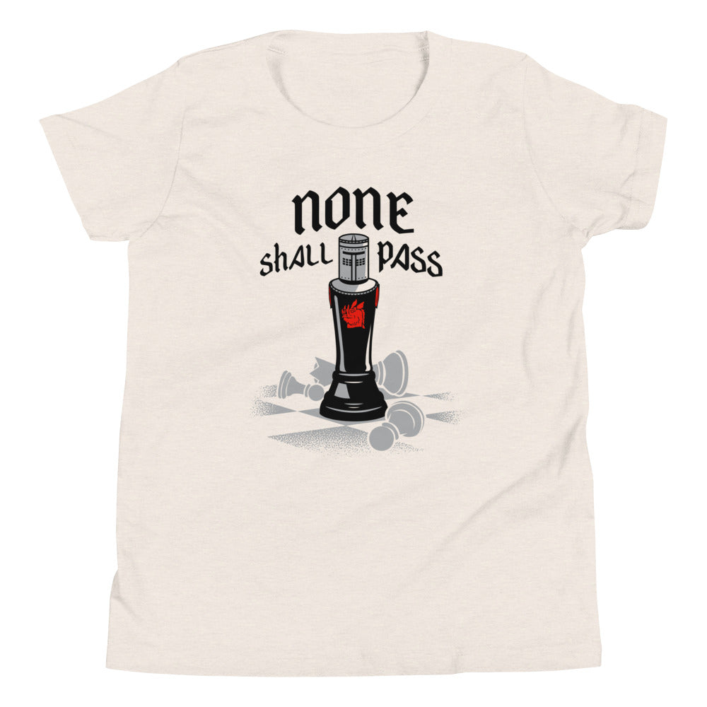 None Shall Pass Black Knight Kid's Youth Tee