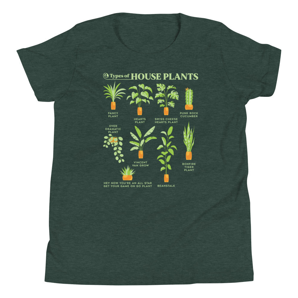 Types Of House Plants Kid's Youth Tee