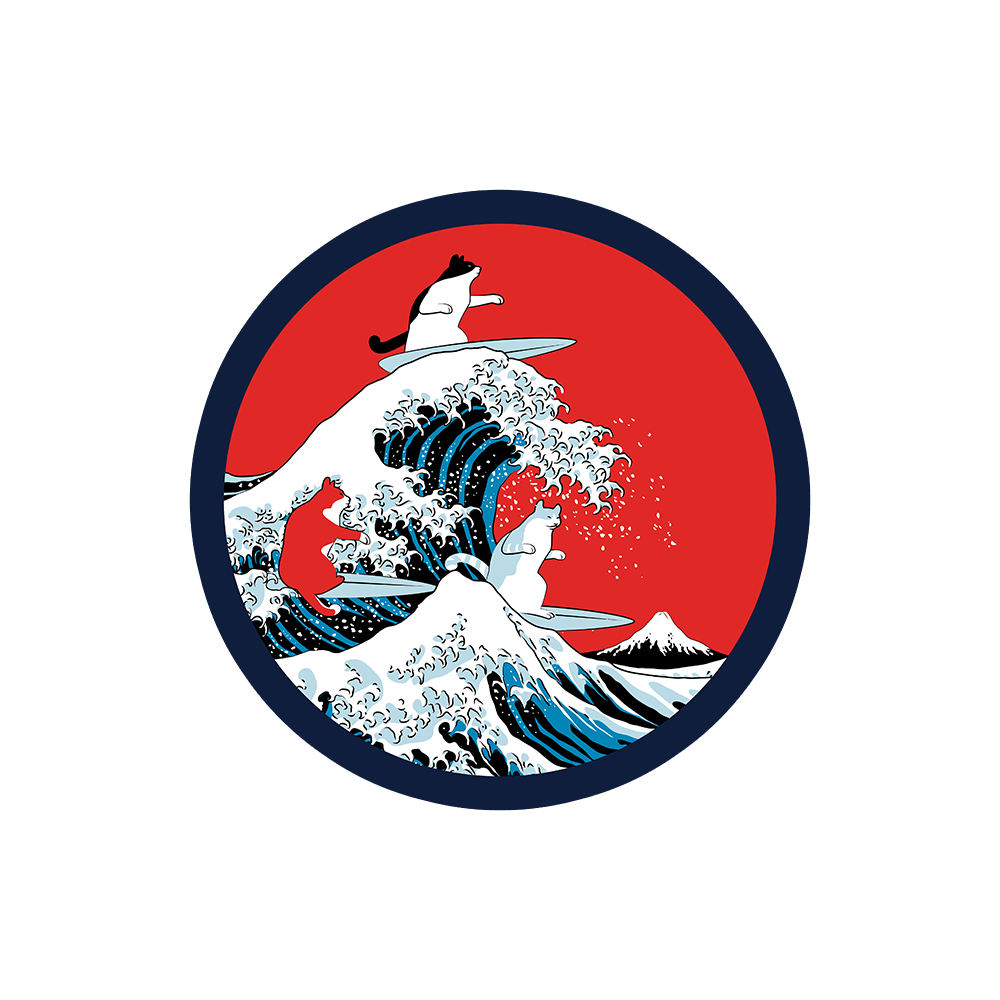 Big Wave Cats Sticker