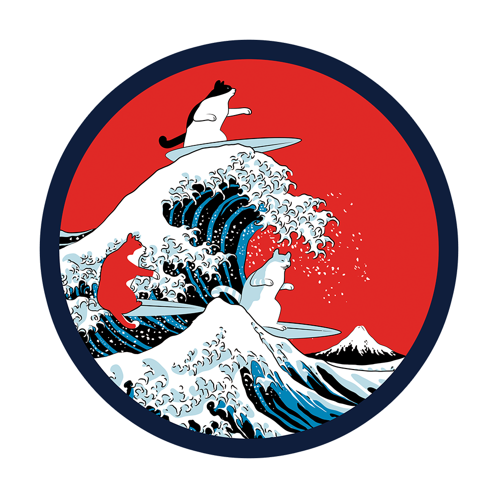 Big Wave Cats Sticker