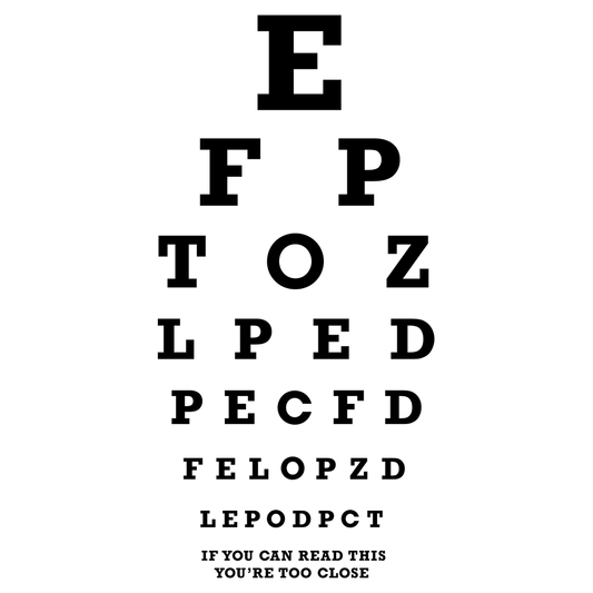 Too Close Eye Chart