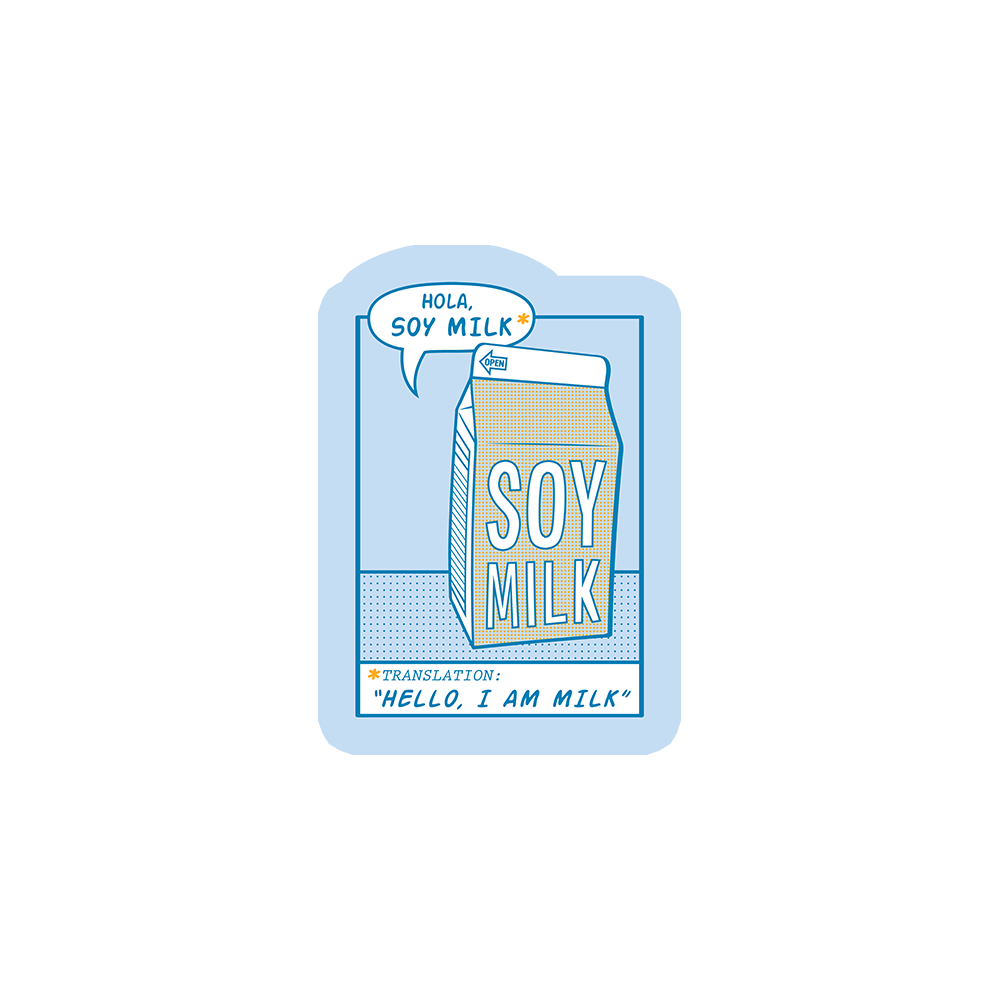 Hola, Soy Milk Sticker