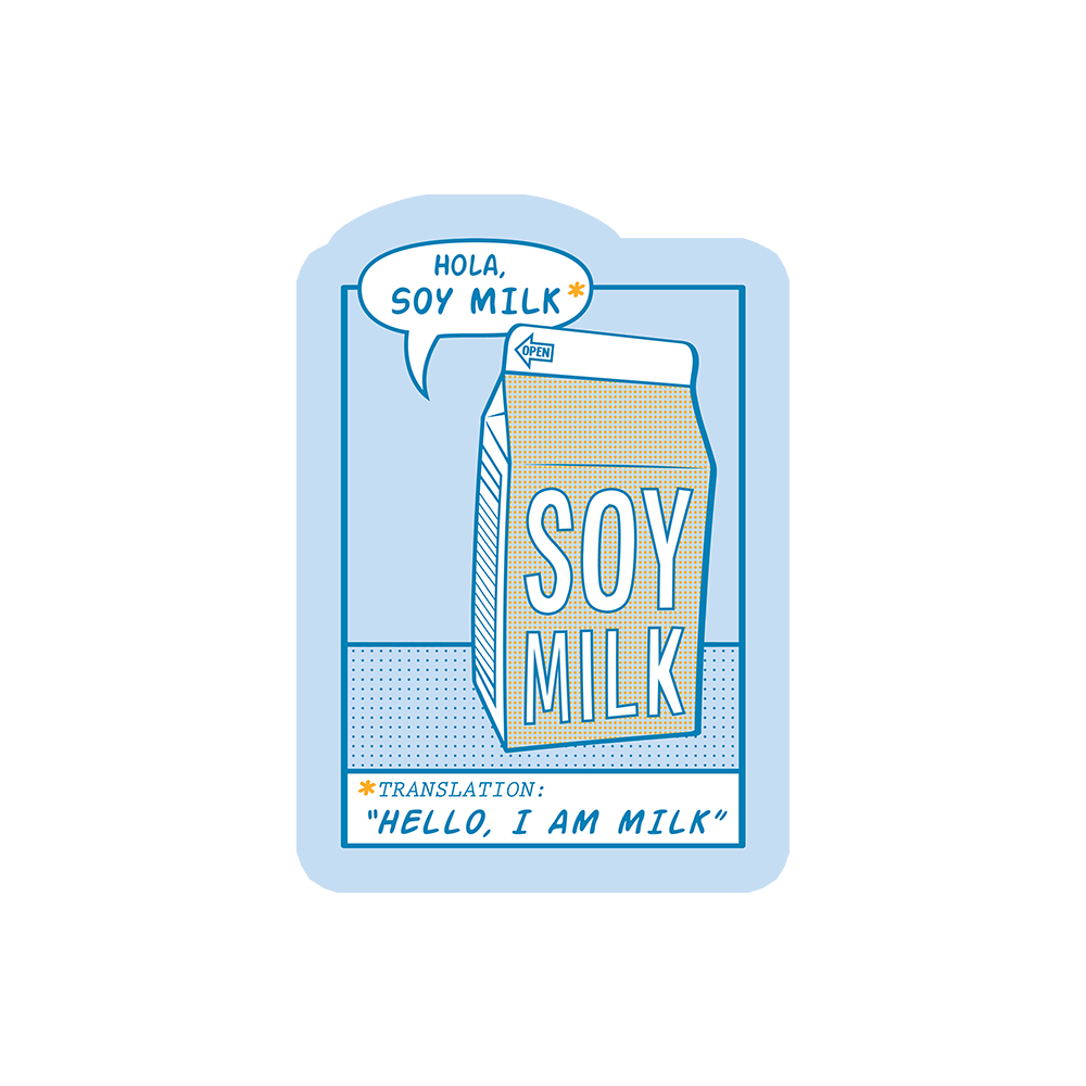Hola, Soy Milk Sticker