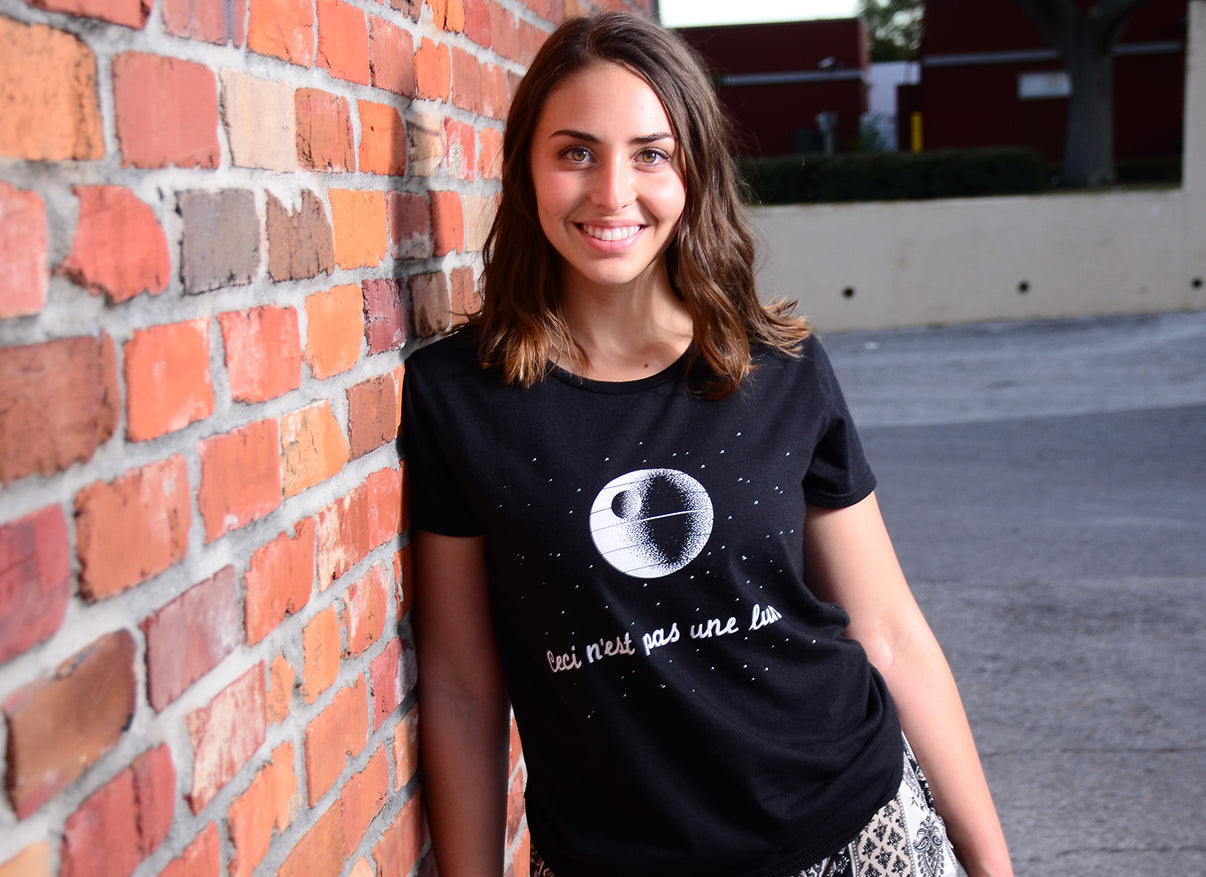 This Is Not A Moon Women's Signature Tee in Black