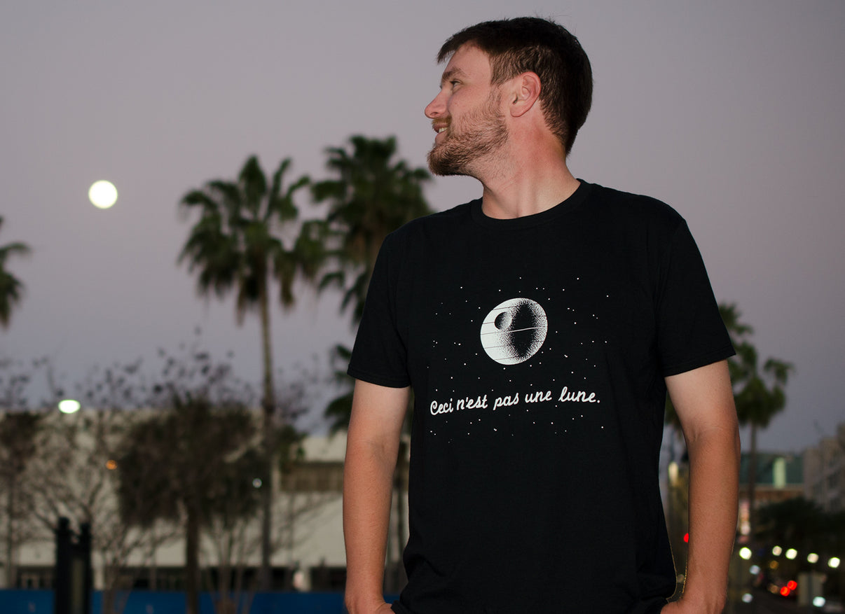 This Is Not A Moon Men's Signature Tee in Black
