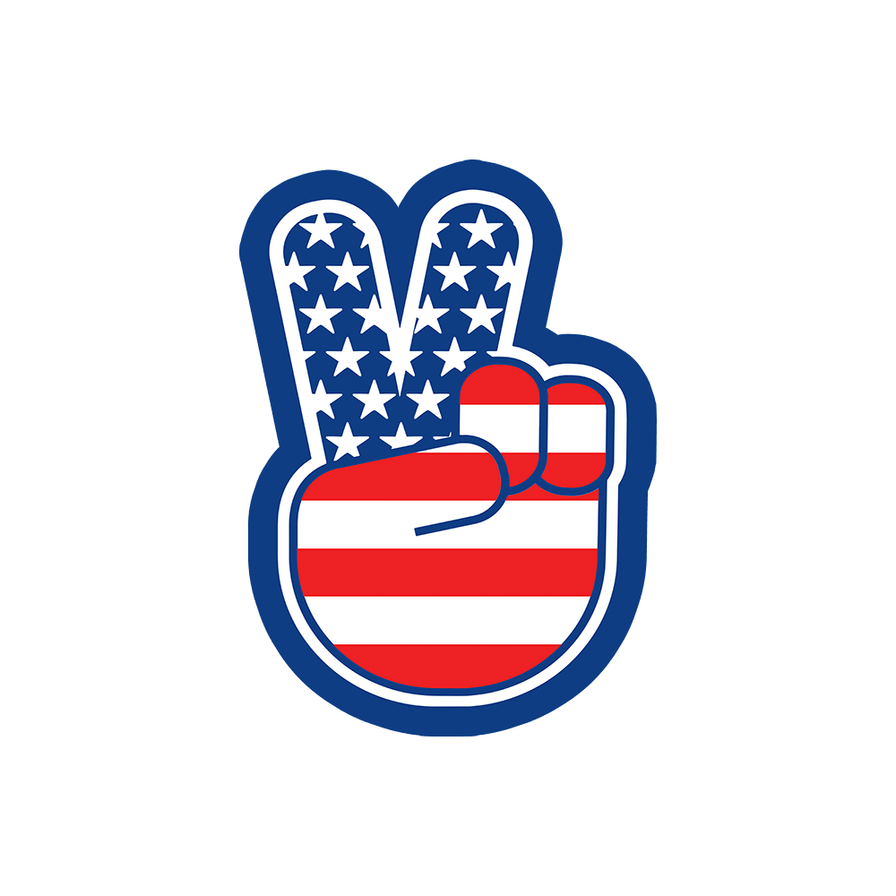 USA Peace Sticker