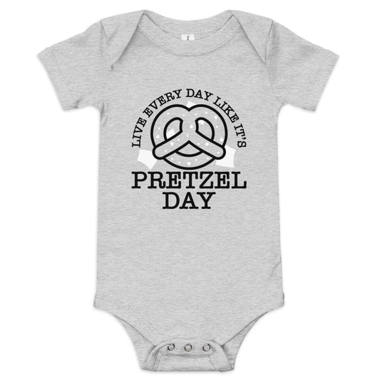 Live Every Day Like It's Pretzel Day Kid's Onesie