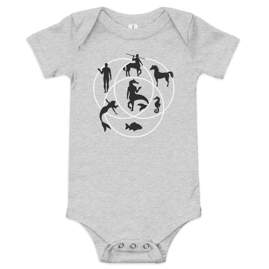 Human Horse Fish Venn Diagram Kid's Onesie