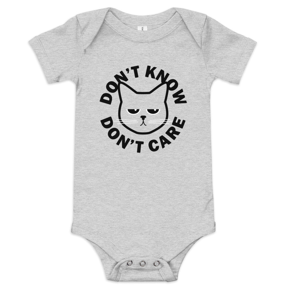 Don't Know Don't Care Kid's Onesie