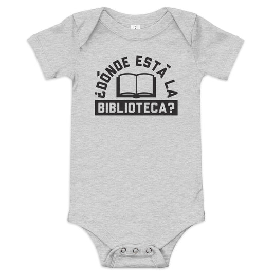 Donde Esta La Biblioteca? Kid's Onesie