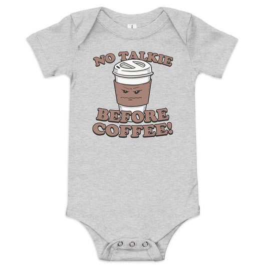 No Talkie Before Coffee! Kid's Onesie