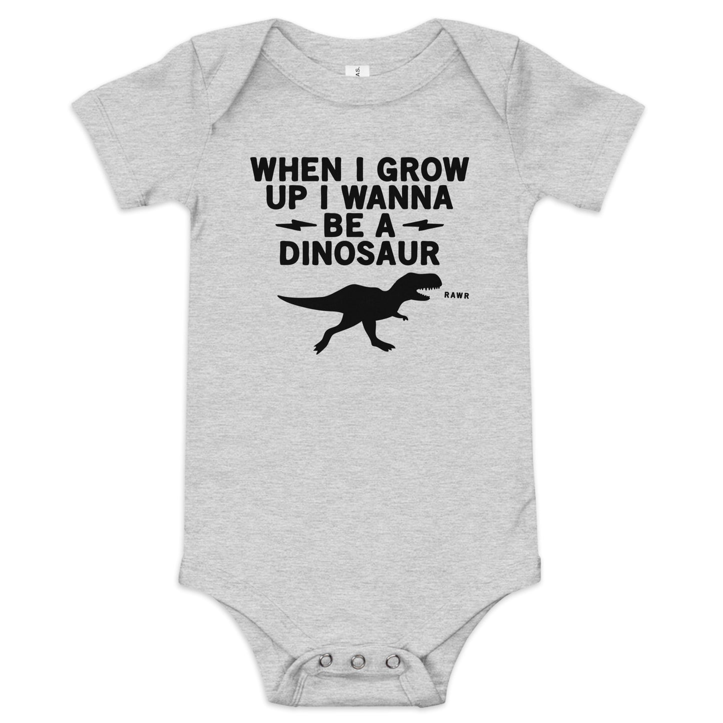 When I Grow Up I Wanna Be A Dinosaur Kid's Onesie