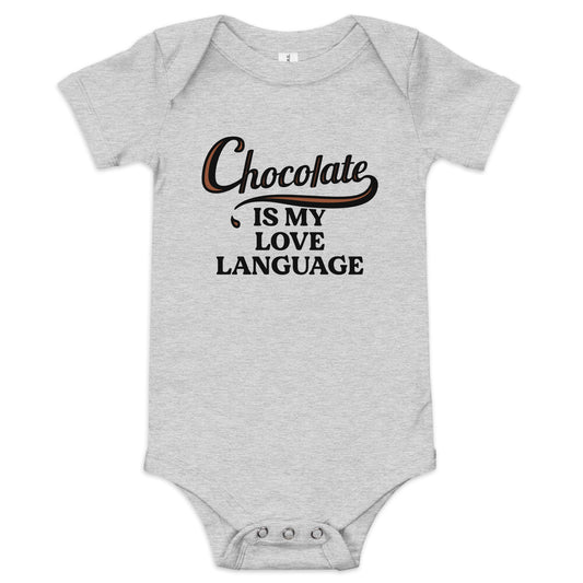 Chocolate Is My Love Language Kid's Onesie