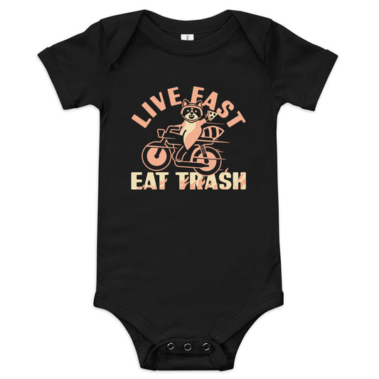 Live Fast Eat Trash Kid's Onesie