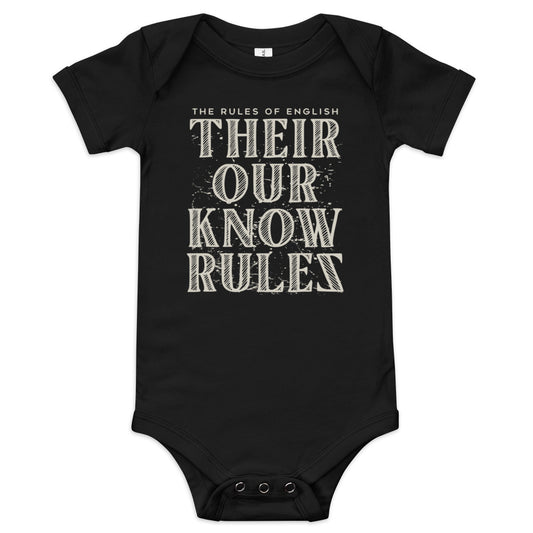 Their Our Know Rules Kid's Onesie
