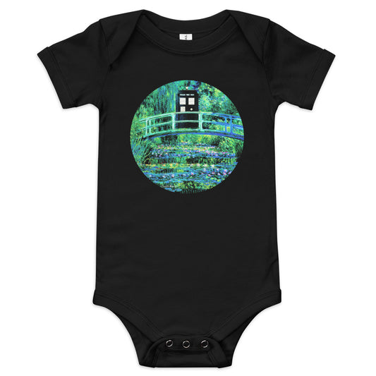Water Lilies Police Box Kid's Onesie