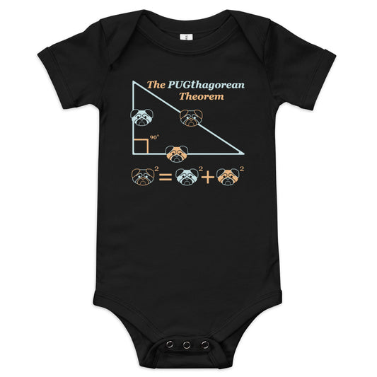 Pugthagorean Theorem Kid's Onesie