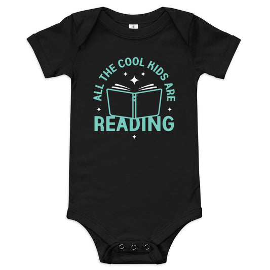 All The Cool Kids Are Reading Kid's Onesie