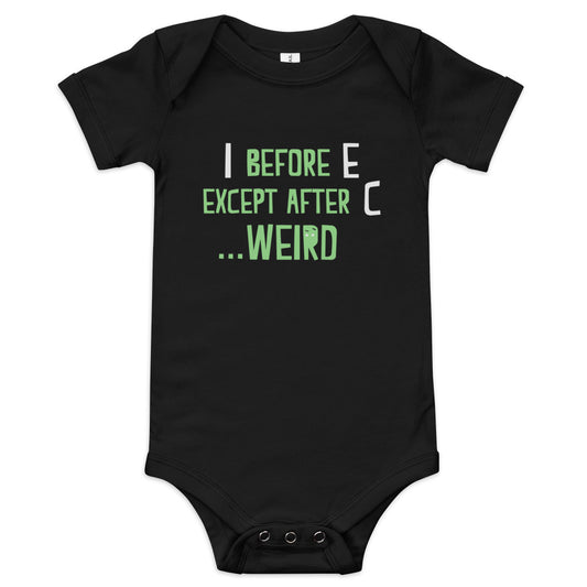 I Before E Except After C Kid's Onesie