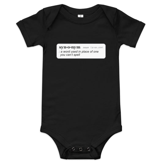 Synonym Definition Kid's Onesie