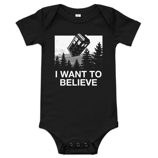 I Want To Believe Tardis Kid's Onesie