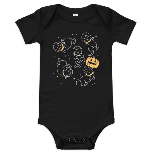 Cat Halloween In Space Kid's Onesie