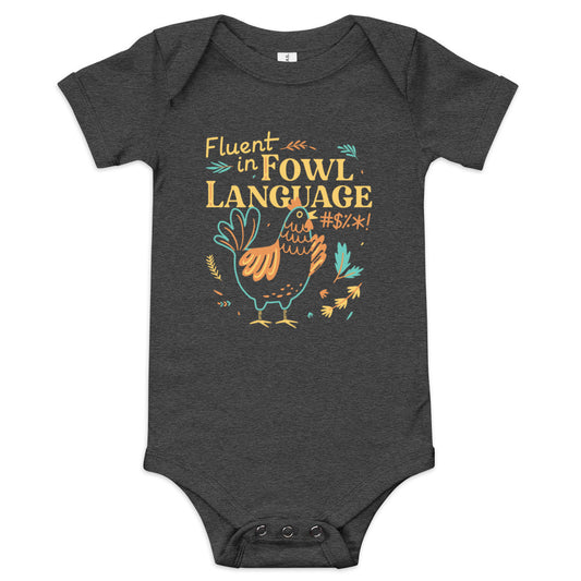 Fluent In Fowl Language Kid's Onesie