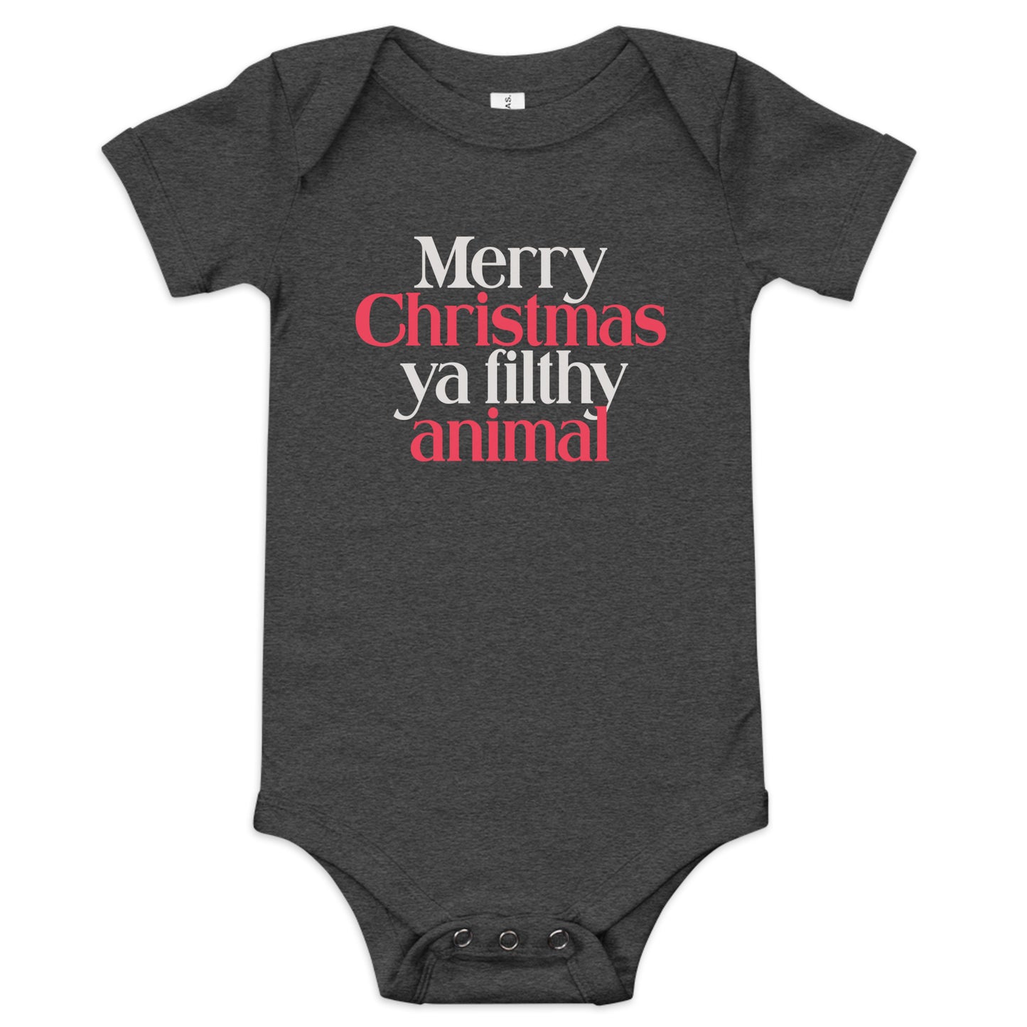 Merry Christmas Ya Filthy Animal Kid's Onesie