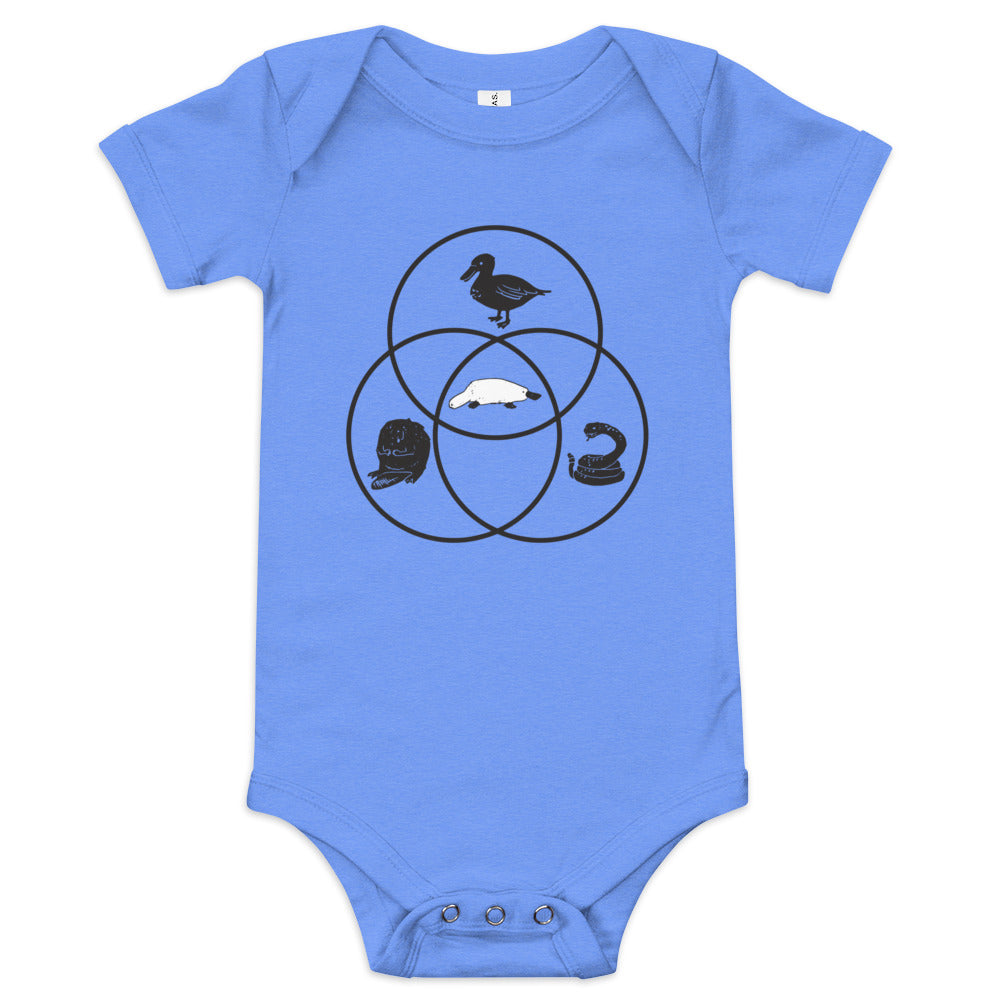 Platypus Venn Diagram Kid's Onesie