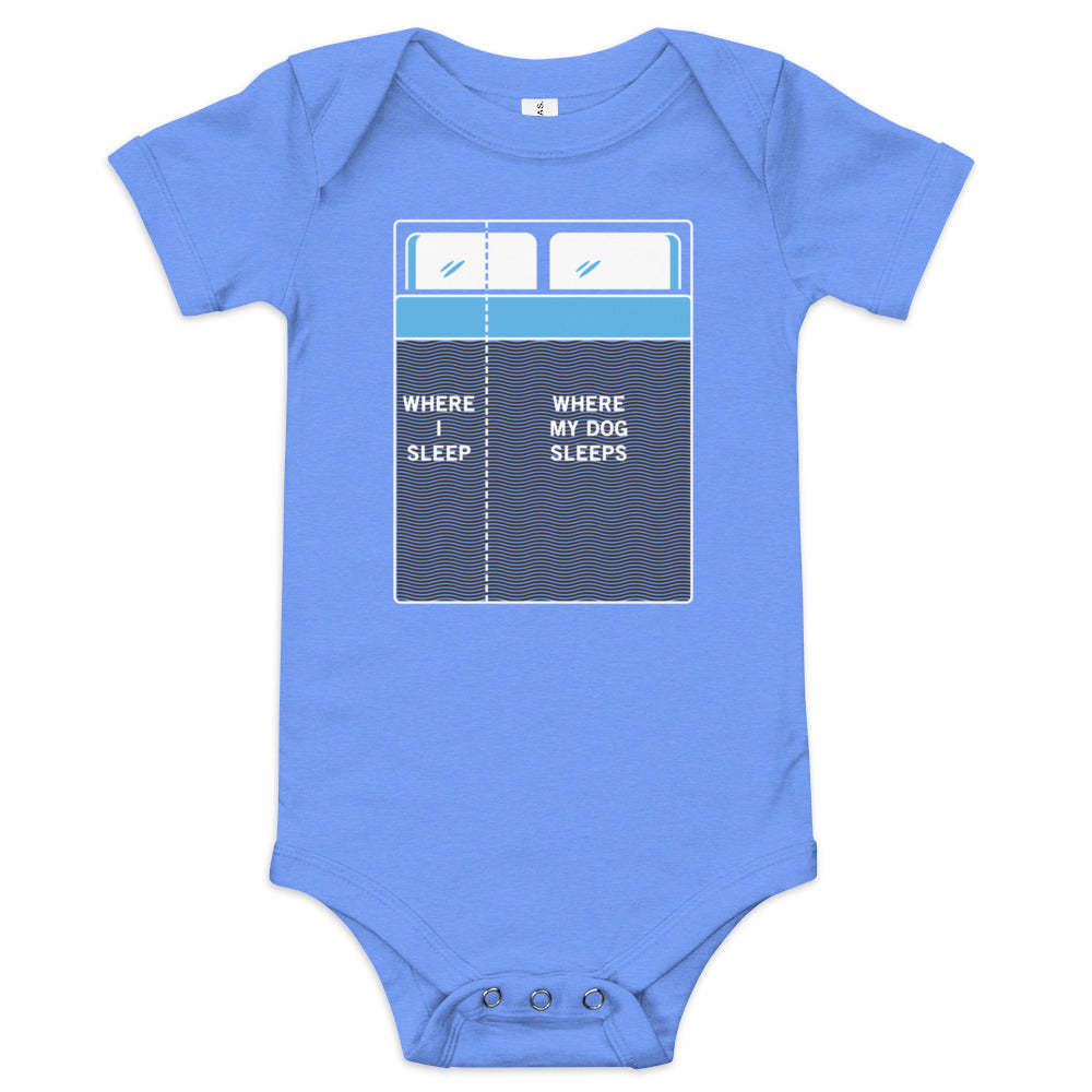 Where I Sleep, Where My Dog Sleeps Kid's Onesie