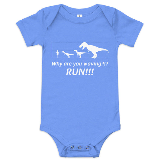 Why Are You Waving? Run! Kid's Onesie