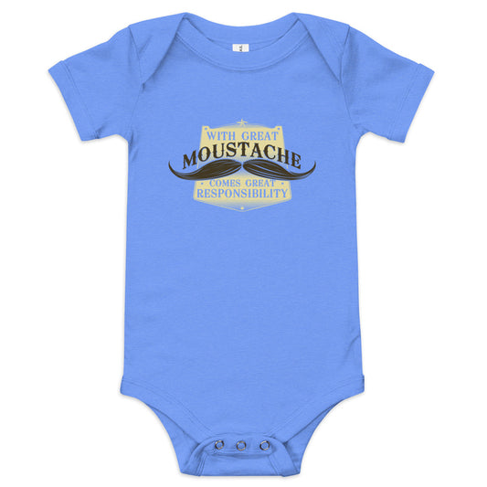 With Great Moustache Kid's Onesie